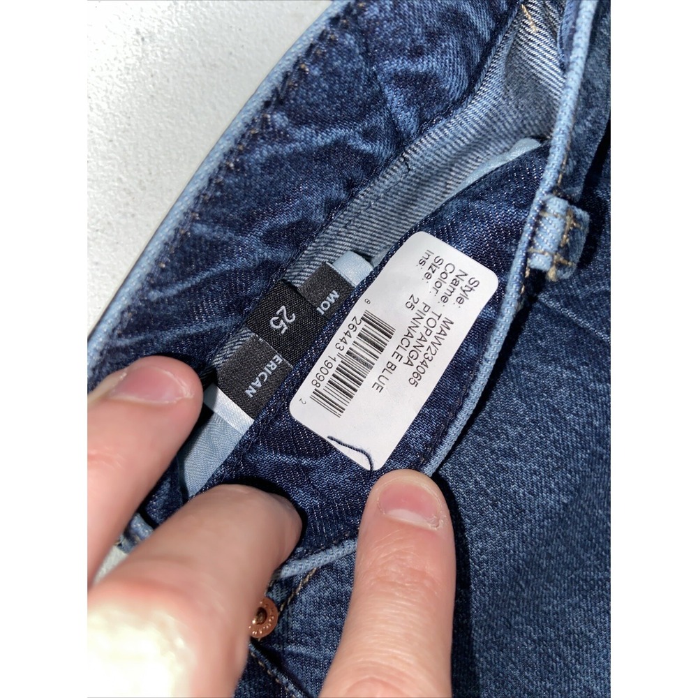Modern American Topanga Women's Jeans Size 25 High Wide Pinnacle Blue MAW234075 - Picture 6 of 8